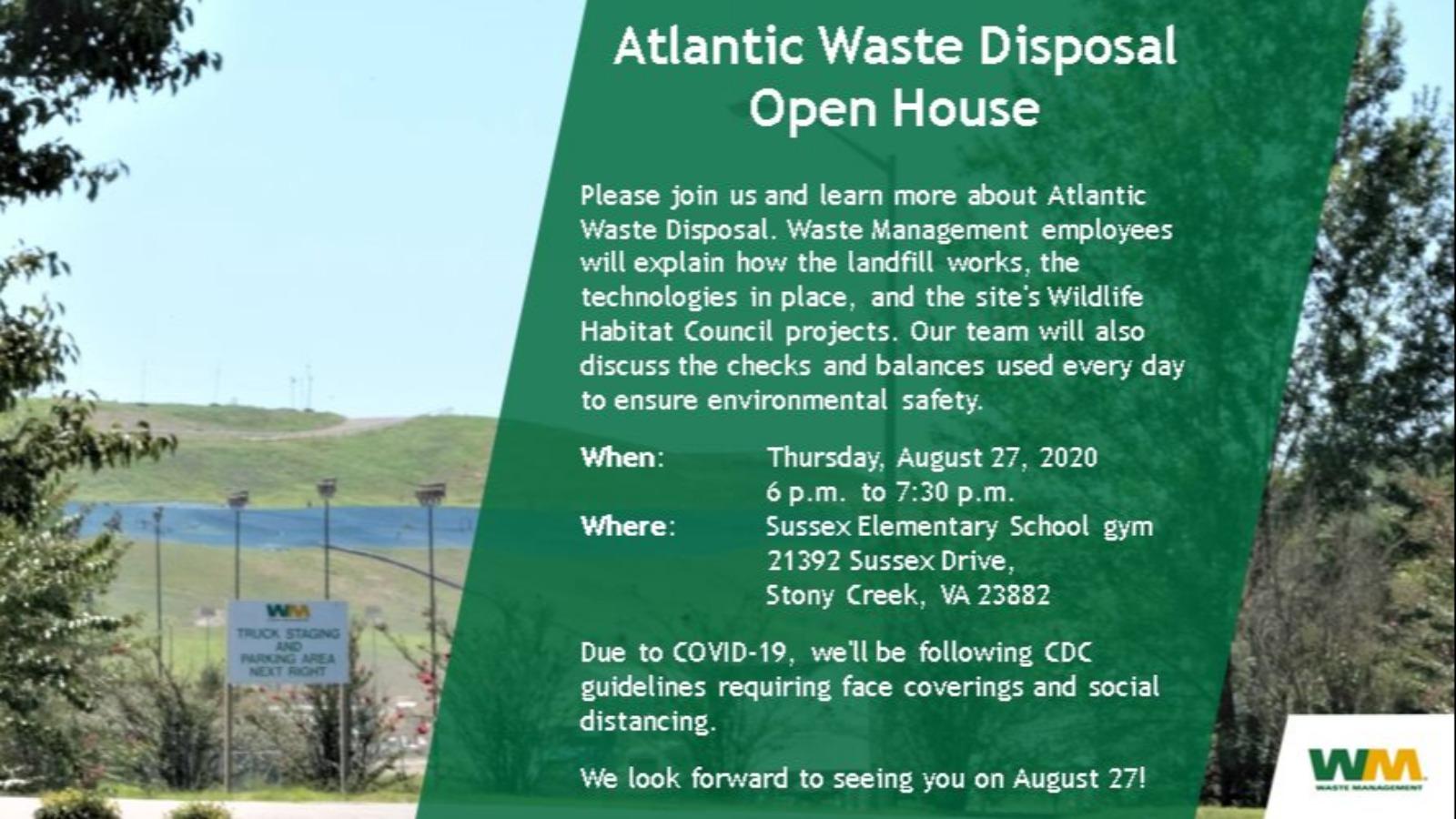 Atlantic Waste Disposal Open House at the Sussex Elementary School Gym